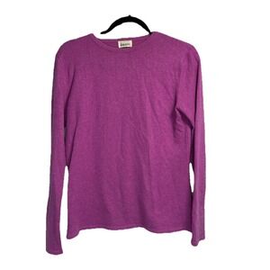 Diane Snyder Cashmere Sweater Womens Medium Purple Pullover Crewneck Preppy‎